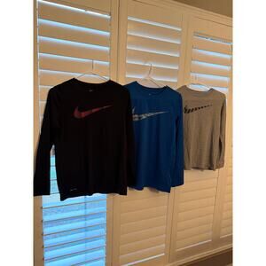 3 Nike long sleeve t shirts, Youth L